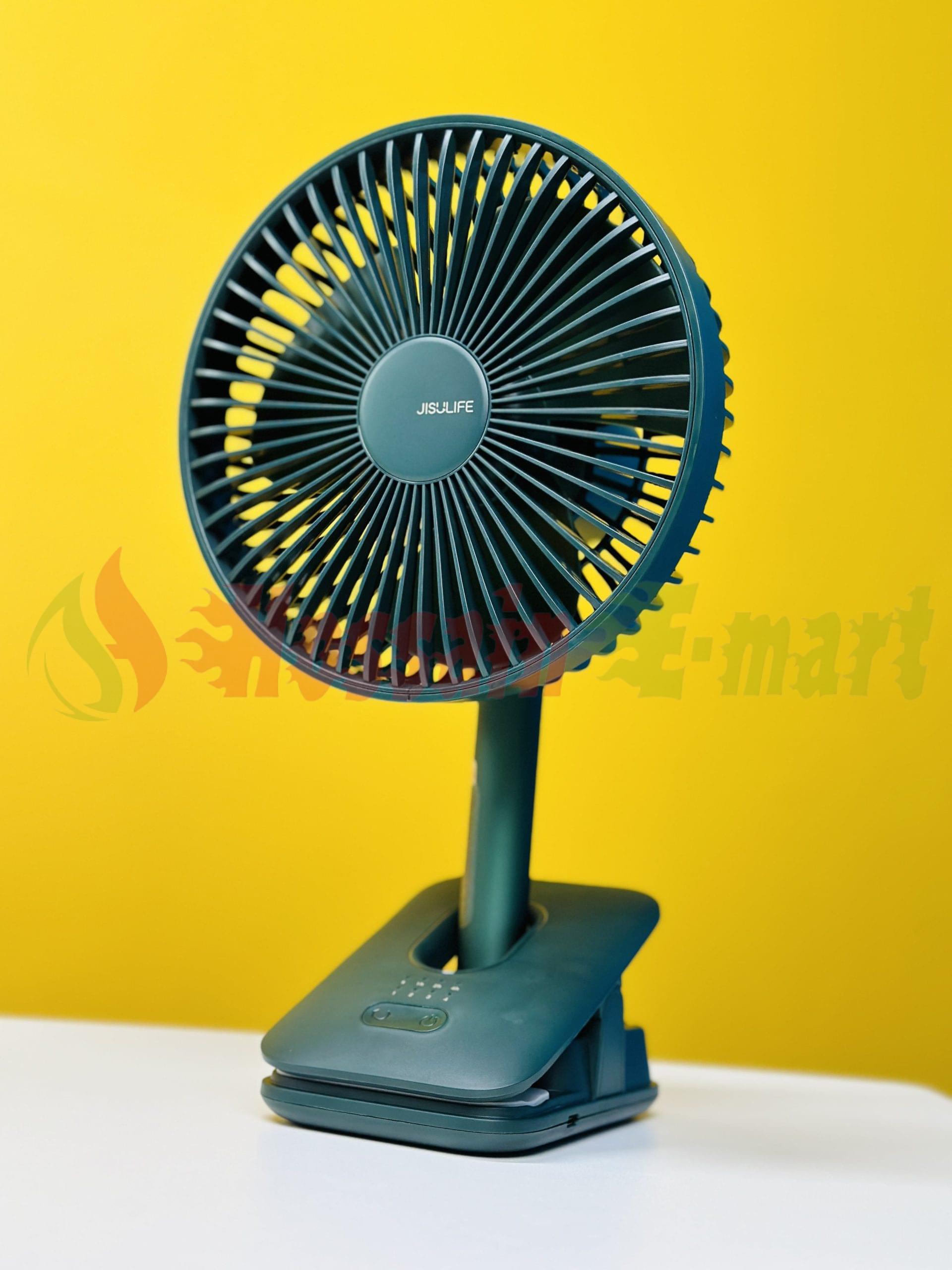 JISULIFE FA13R Rechargeable Clip Fan (8000mAh)- Green Color