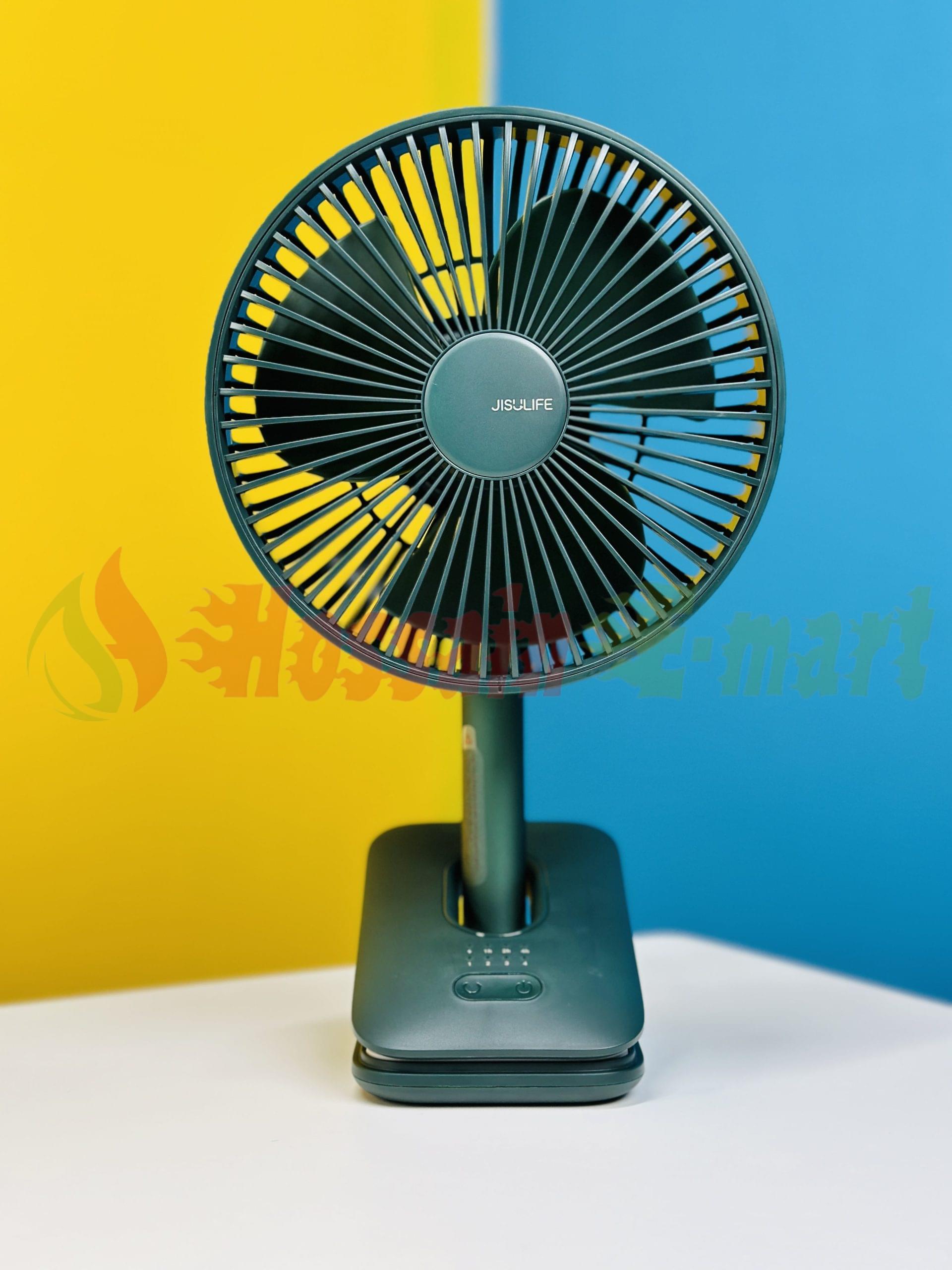 JISULIFE FA13R Rechargeable Clip Fan (8000mAh)- Green Color